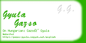 gyula gazso business card